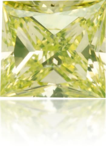 Natural Green Diamond Square 0.13 ct Polished