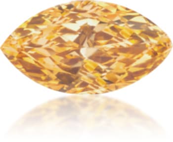 Natural Orange Diamond Marquise 0.25 ct Polished