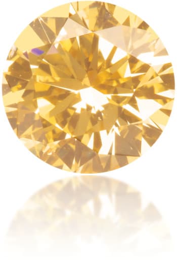 Natural Orange Diamond Round 0.54 ct Polished