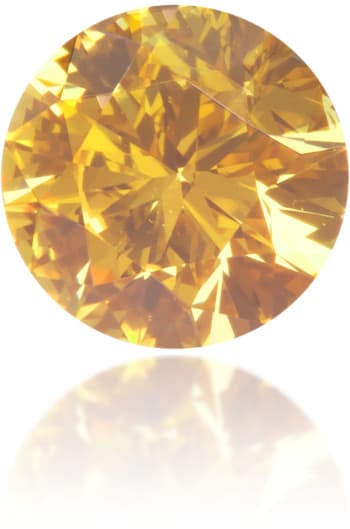 Natural Orange Diamond Round 0.36 ct Polished