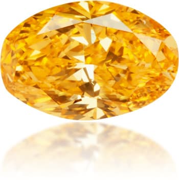 Natural Orange Diamond Oval 0.47 ct Polished
