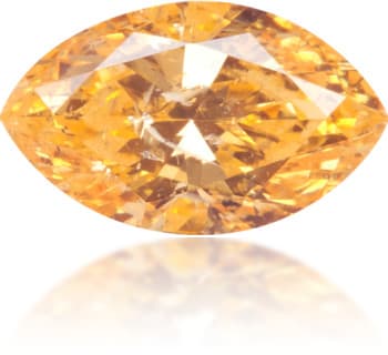 Natural Orange Diamond Marquise 0.42 ct Polished
