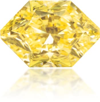 Natural Yellow Diamond Hexagon 0.53 ct Polished