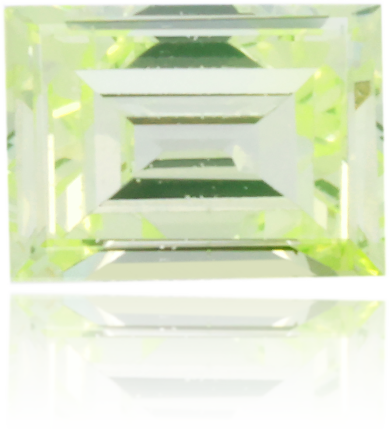 Natural Green Diamond Baguette 0.16 ct Polished