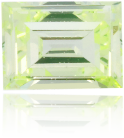 Natural Green Diamond Baguette 0.16 ct Polished