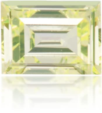 Natural Green Diamond Baguette 0.16 ct Polished
