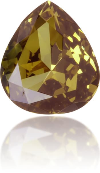 Natural Green Diamond Pear Shape 0.13 ct Polished