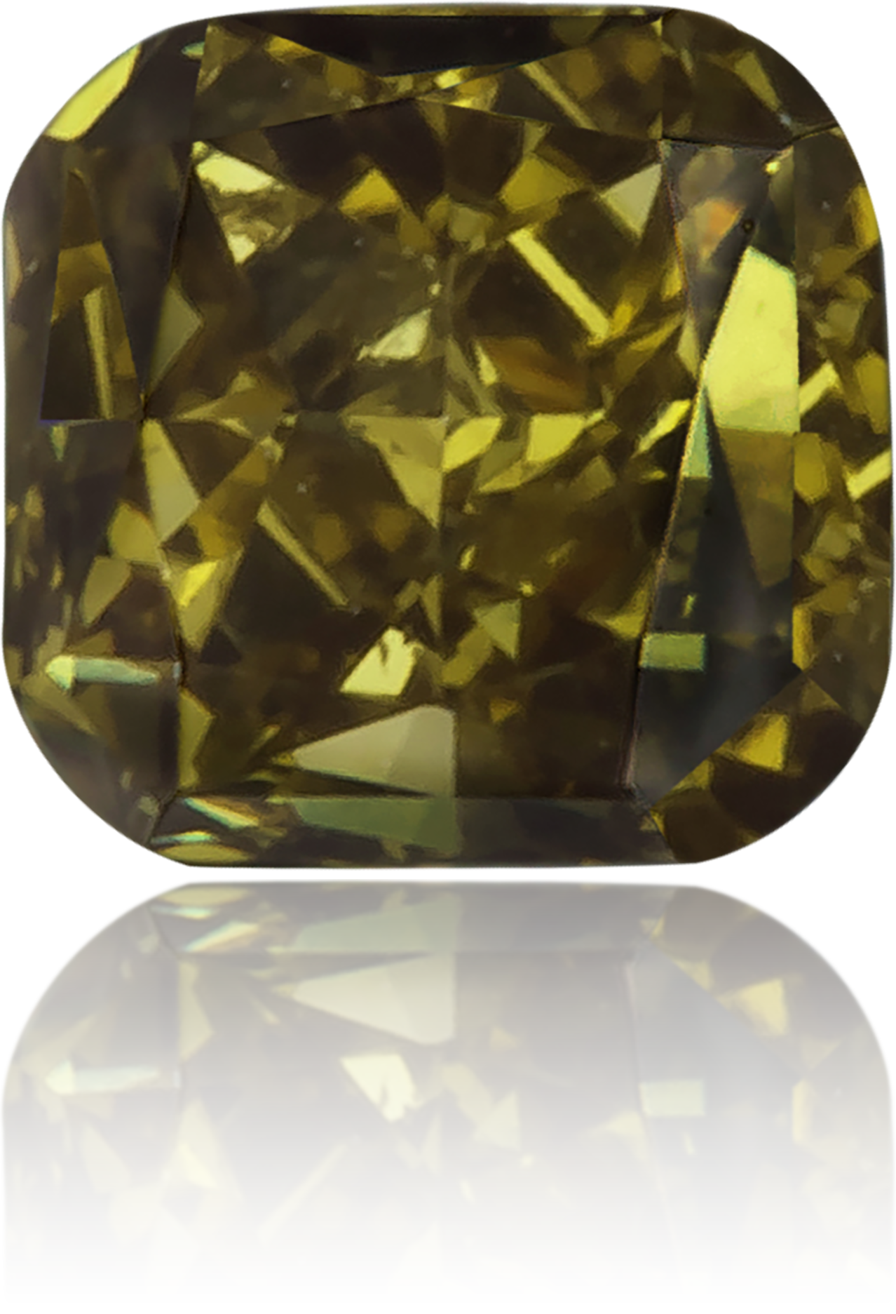Natural Green Diamond Square 0.16 ct Polished