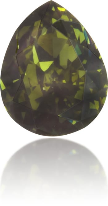 Natural Green Diamond Pear Shape 0.25 ct Polished