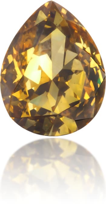 Natural Orange Diamond Pear Shape 0.19 ct Polished