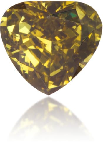 Natural Green Diamond Heart Shape 0.25 ct Polished