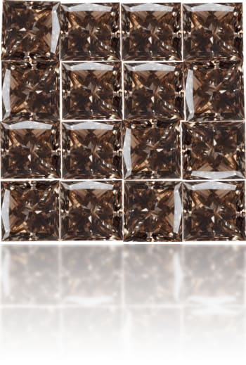 Natural Brown Diamond Square 2.77 ct set