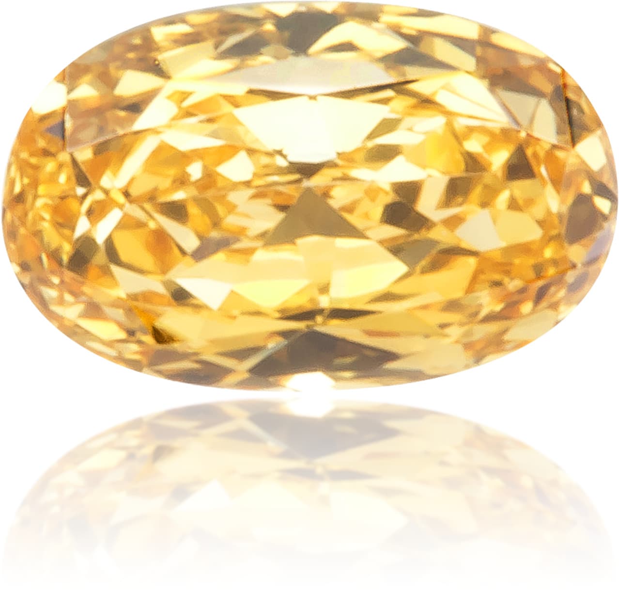 Natural Orange Diamond Oval 0.12 ct Polished