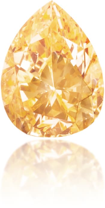 Natural Orange Diamond Pear Shape 0.10 ct Polished