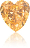 Natural Orange Diamond Heart Shape 0.21 ct Polished