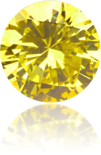 Natural Yellow Diamond Round 0.83 ct Polished