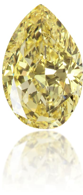 Natural Yellow Diamond Pear Shape 0.50 ct Polished