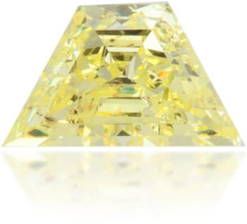 Natural Yellow Diamond Trapezoid 0.70 ct Polished