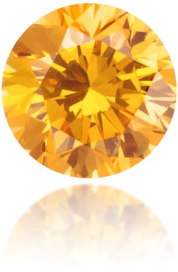 Natural Orange Diamond Round 0.12 ct Polished
