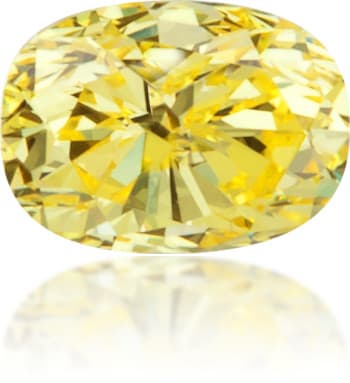 Natural Yellow Diamond Oval 0.21 ct Polished