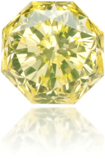 Natural Yellow Diamond Octagon 0.22 ct Polished