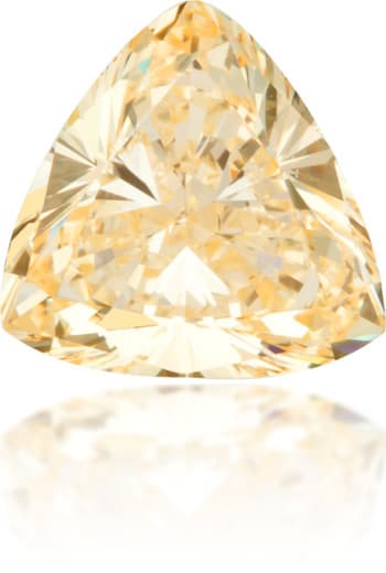 Natural Yellow Diamond Triangle 0.88 ct Polished