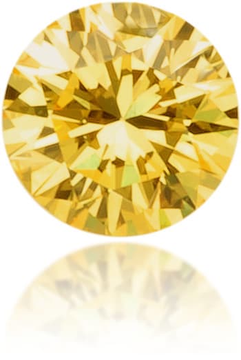 Natural Yellow Diamond Round 0.08 ct Polished
