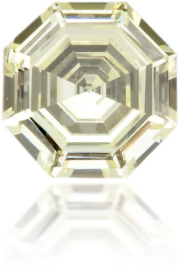 Natural Yellow Diamond Octagon 0.36 ct Polished