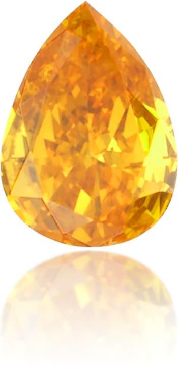Natural Orange Diamond Pear Shape 0.15 ct Polished