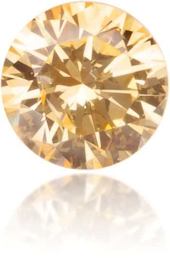 Natural Orange Diamond Round 0.17 ct Polished