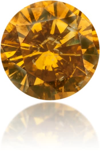 Natural Orange Diamond Round 0.23 ct Polished