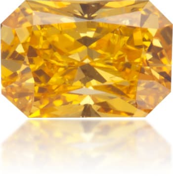 Natural Orange Diamond Square 0.36 ct Polished