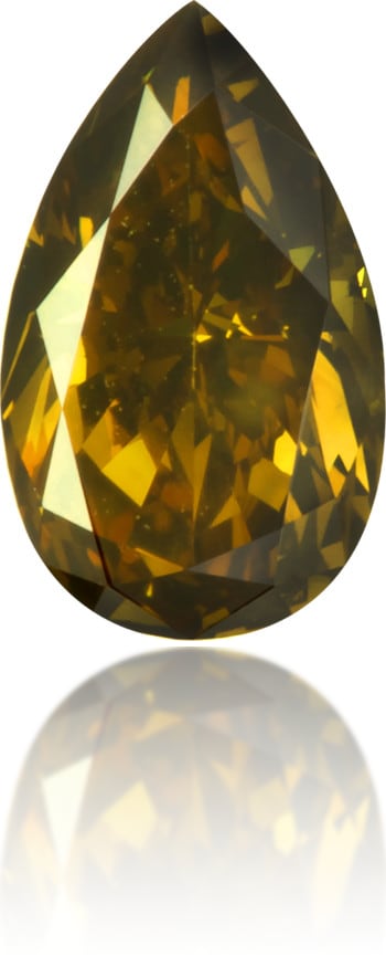 Natural Green Diamond Pear Shape 0.54 ct Polished