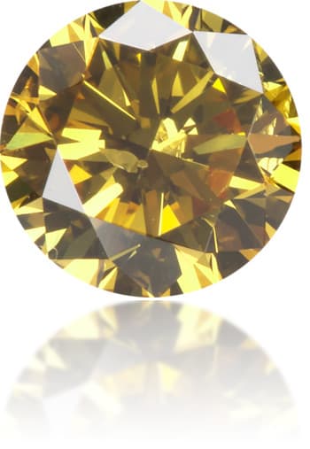 Natural Orange Diamond Round 0.47 ct Polished