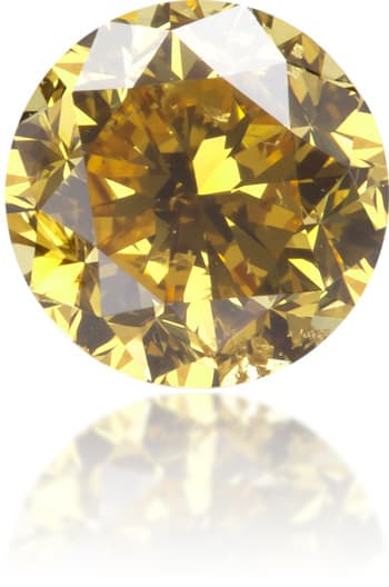 Natural Orange Diamond Round 0.55 ct Polished