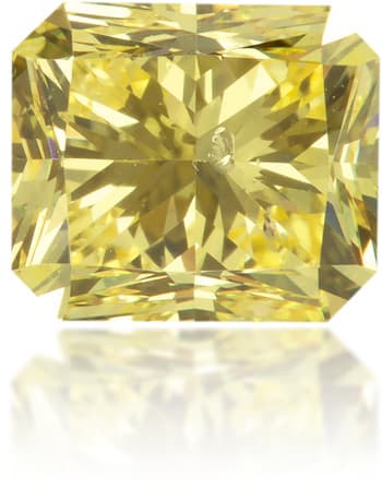 Natural Yellow Diamond Rectangle 0.66 ct Polished