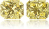Natural Yellow Diamond Rectangle 1.34 ct set