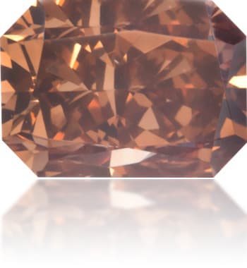 Natural Brown Diamond Rectangle 0.39 ct Polished
