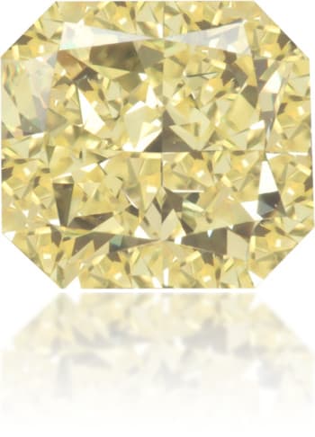 Natural Yellow Diamond Rectangle 1.07 ct Polished