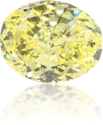 Natural Yellow Diamond Oval 1.36 ct Polished