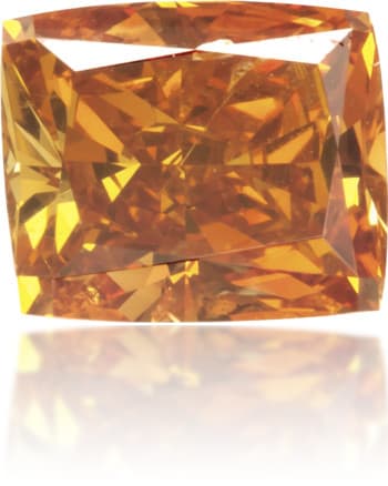 Natural Orange Diamond Rectangle 0.86 ct Polished