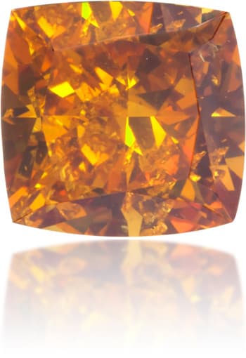 Natural Orange Diamond Square 1.01 ct Polished