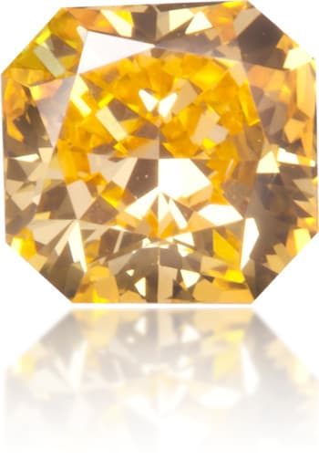 Natural Orange Diamond Square 0.29 ct Polished
