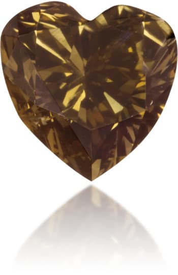 Natural Brown Diamond Heart Shape 0.62 ct Polished