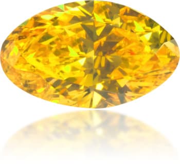 Natural Orange Diamond Oval 0.28 ct Polished