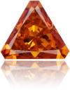 Natural Orange Diamond Triangle 0.86 ct Polished