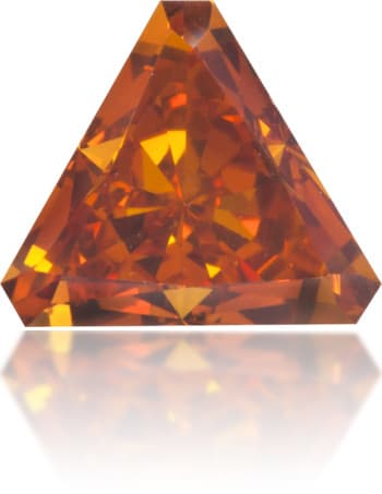 Natural Orange Diamond Triangle 0.85 ct Polished