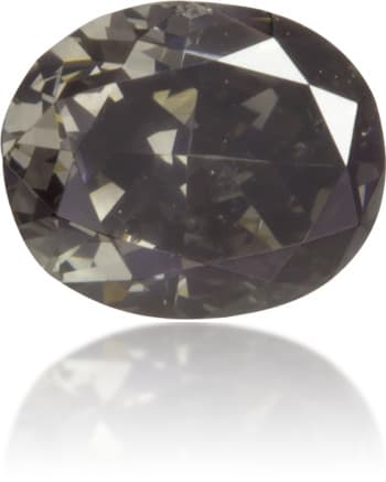 Natural Gray Diamond Oval 0.35 ct Polished