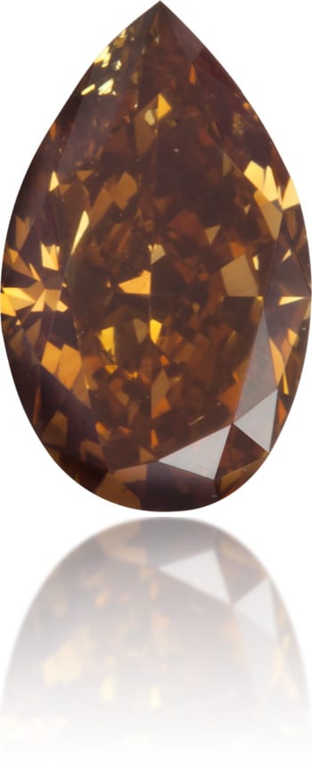Natural Brown Diamond Pear Shape 0.44 ct Polished