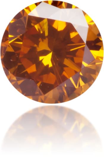 Natural Orange Diamond Round 0.21 ct Polished